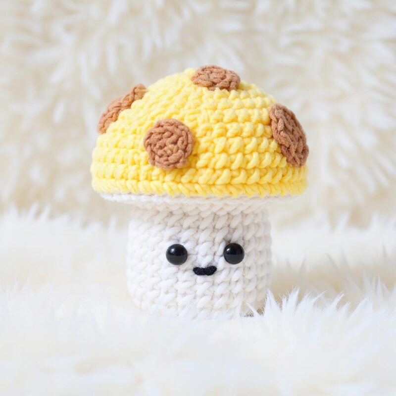 Spotted Sunshine Mushroom Amigurumi Crochet Pattern - Whimsical DIY Stuffed Toy - Instant Download PDF - Image 2