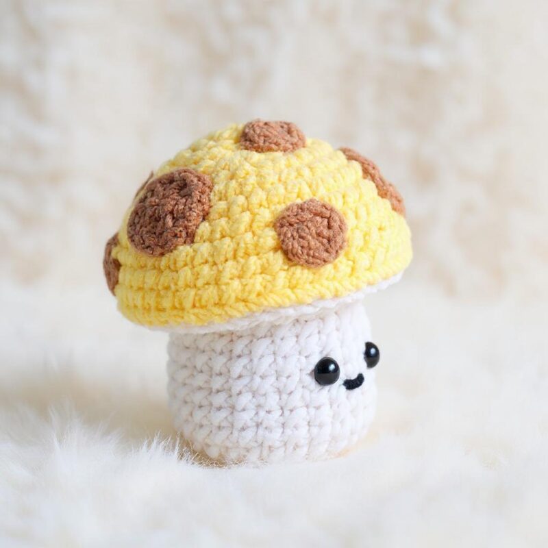 Spotted Sunshine Mushroom Amigurumi Crochet Pattern - Whimsical DIY Stuffed Toy - Instant Download PDF - Image 3