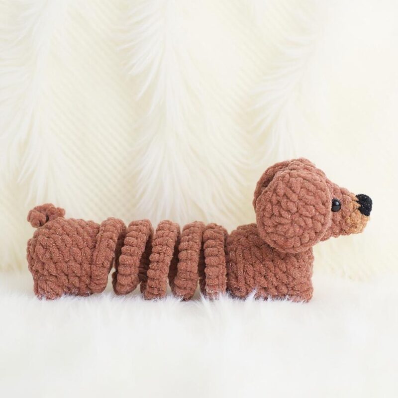 Springy Pup Amigurumi Crochet Pattern - Adorable DIY Stuffed Animal Toy - Instant Download PDF