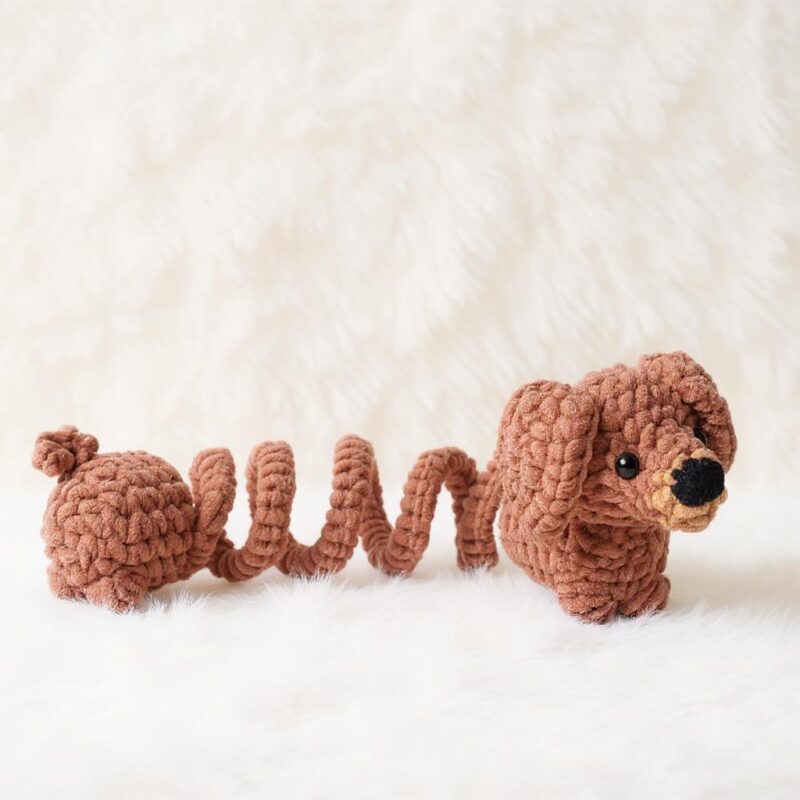 Springy Pup Amigurumi Crochet Pattern - Adorable DIY Stuffed Animal Toy - Instant Download PDF - Image 2