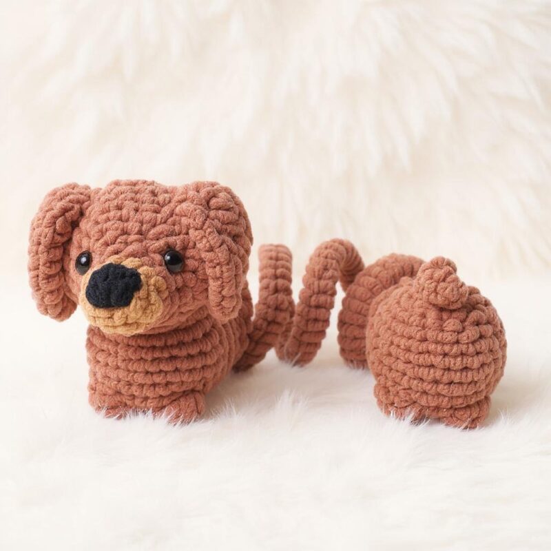 Springy Pup Amigurumi Crochet Pattern - Adorable DIY Stuffed Animal Toy - Instant Download PDF - Image 3