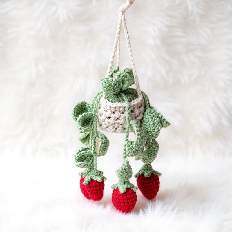 Strawberry Basket Amigurumi Crochet Pattern - Adorable - DIY Play Food & Decor - Instant Download PDF - Image 6