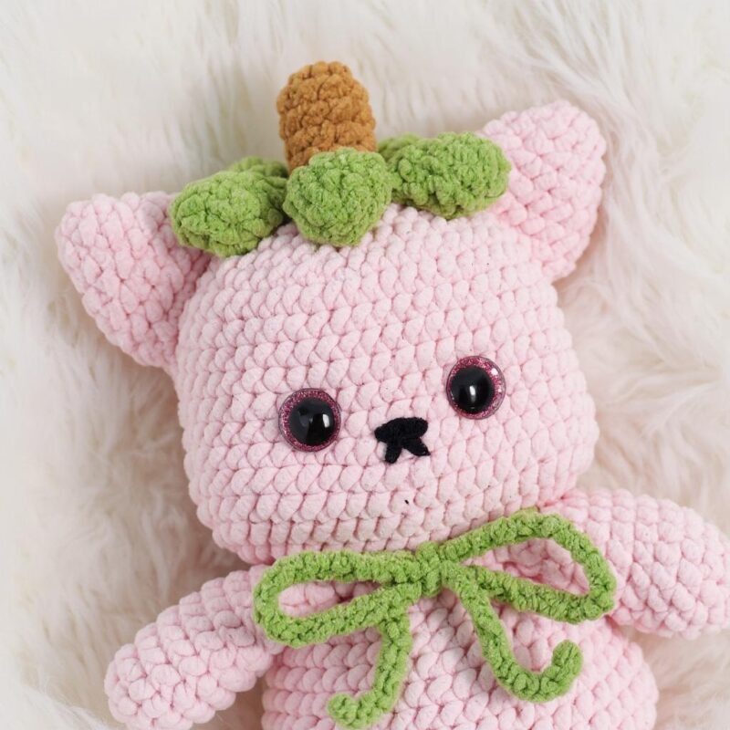 Strawberry Cat Amigurumi Crochet Pattern - Adorable DIY Stuffed Animal Toy - Instant Download PDF - Image 3