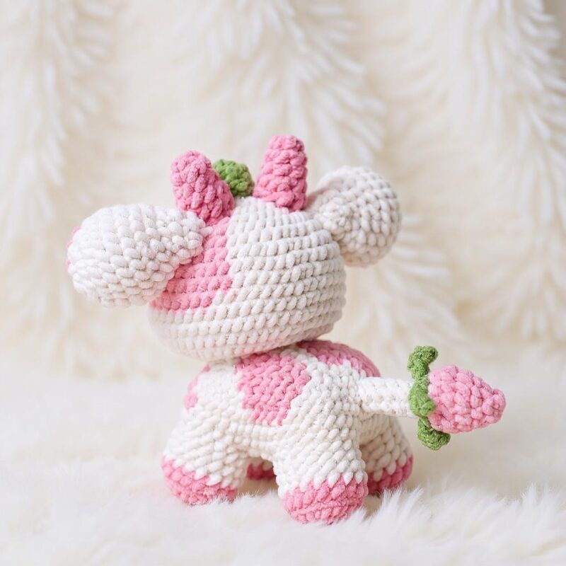 Strawberry Cow Amigurumi Crochet Pattern - Adorable DIY Stuffed Animal Toy - Instant Download PDF - Image 4