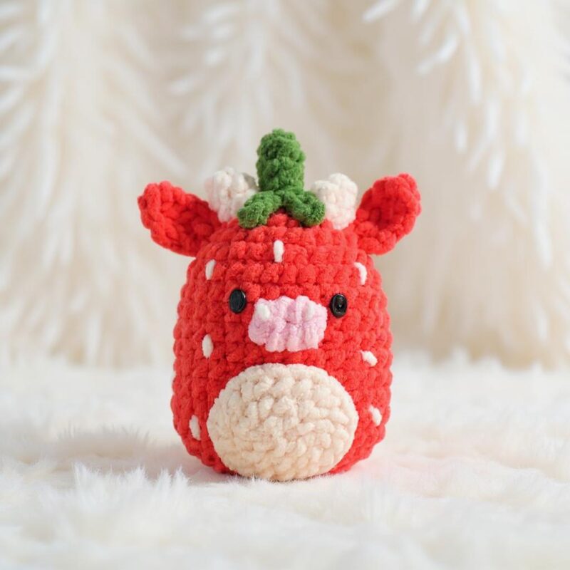 Strawberry Cow Amigurumi Crochet Pattern - Adorable DIY Stuffed Animal Toy - Instant Download PDF - Image 2