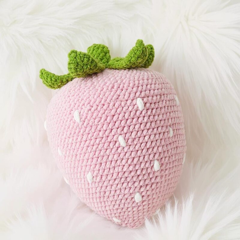 Strawberry Amigurumi Crochet Pattern - Adorable DIY Stuffed Pillow - Instant Download PDF - Image 4