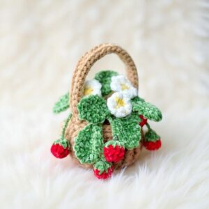 Strawberry Plant Amigurumi Crochet Pattern - Adorable DIY Potted Plant Decor - Instant Download PDF