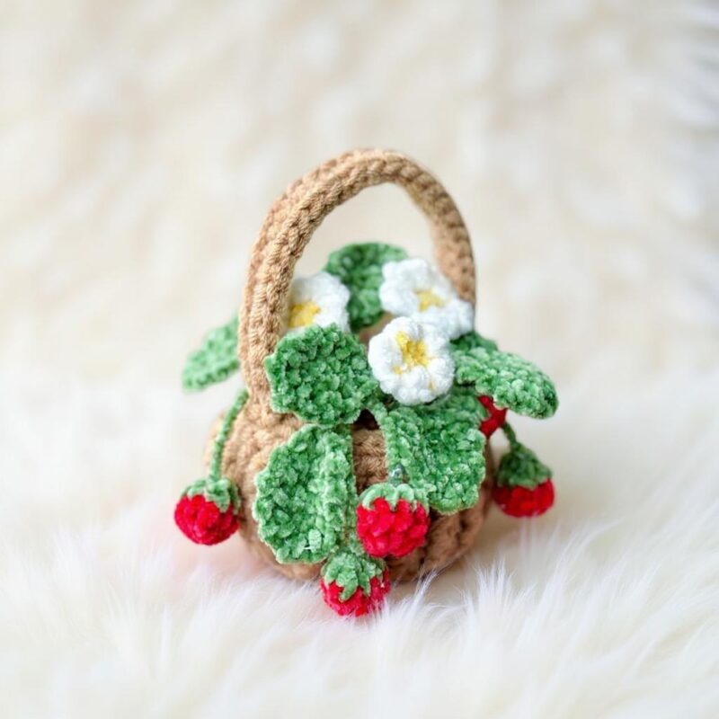 Strawberry Plant Amigurumi Crochet Pattern - Adorable DIY Potted Plant Decor - Instant Download PDF