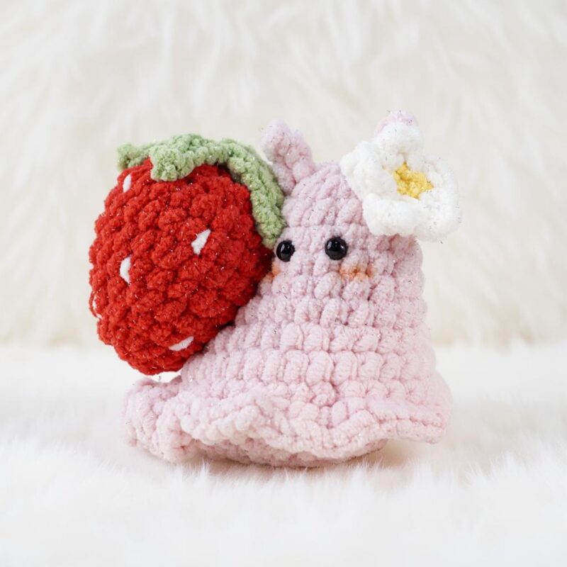 Strawberry Snail Amigurumi Crochet Pattern - Adorable DIY Stuffed Animal Toy - Instant Download PDF - Image 2