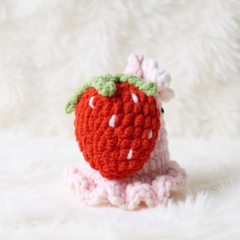 Strawberry Snail Amigurumi Crochet Pattern - Adorable DIY Stuffed Animal Toy - Instant Download PDF - Image 5
