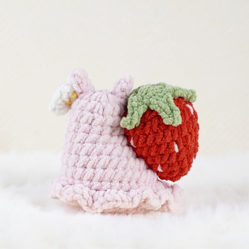 Strawberry Snail Amigurumi Crochet Pattern - Adorable DIY Stuffed Animal Toy - Instant Download PDF - Image 6