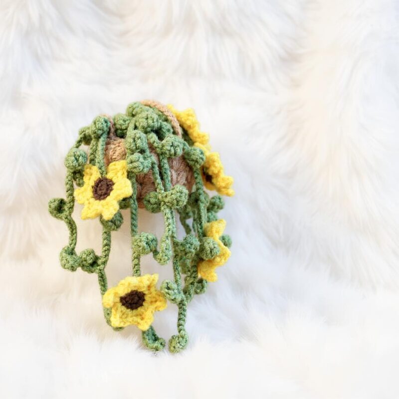 Sunflower Basket Amigurumi Crochet Pattern - Charming DIY Home Decor - Instant Download PDF - Image 6