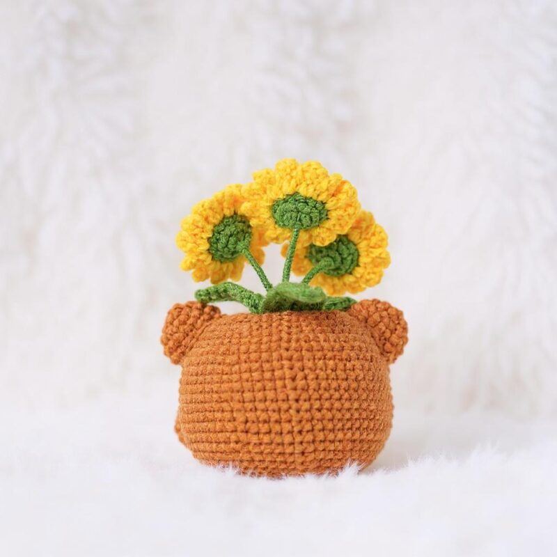 Sunflower Bear Amigurumi Crochet Pattern - Adorable DIY Stuffed Animal Toy - Instant Download PDF - Image 6