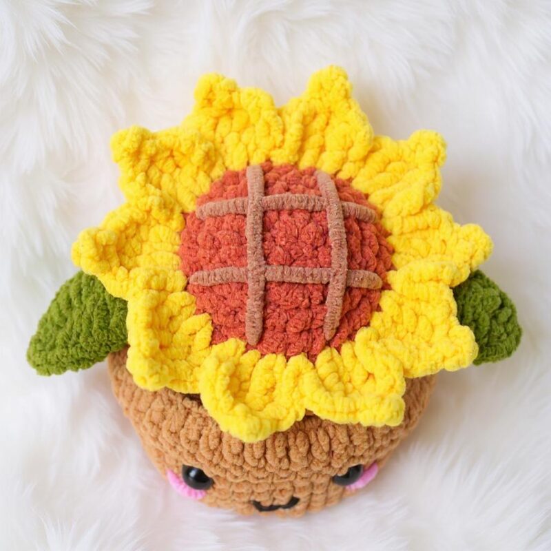 Sunflower Amigurumi Crochet Pattern - Cheerful DIY Potted Plant Decor - Instant Download PDF - Image 6