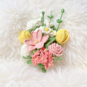 Sunny Garden Bouquet Amigurumi Crochet Pattern - Charming DIY Flowers - Instant Download PDF