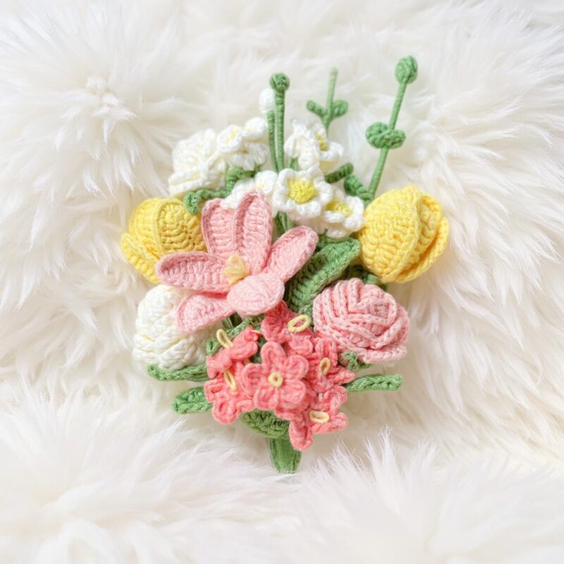 Sunny Garden Bouquet Amigurumi Crochet Pattern - Charming DIY Flowers - Instant Download PDF