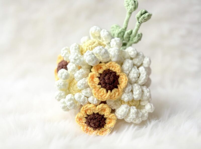 Sunshine Bouquet Basket Crochet Pattern - Charming DIY Home Decor - Instant Download PDF - Image 2