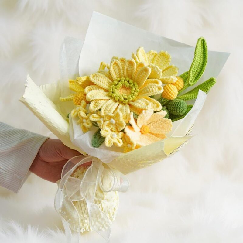Sunshine Bouquet Amigurumi Crochet Pattern - Cheerful DIY Flower Decor - Instant Download PDF - Image 2