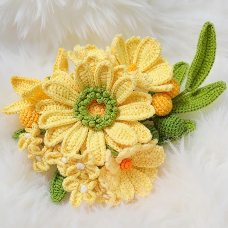 Sunshine Bouquet Amigurumi Crochet Pattern - Cheerful DIY Flower Decor - Instant Download PDF - Image 5