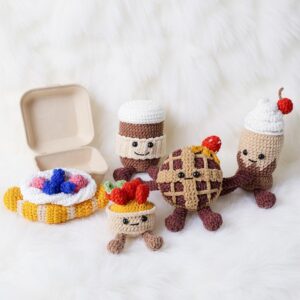 Sweet Brunch Amigurumi Crochet Pattern Bundle - Adorable DIY Play Food Set - Instant Download PDF