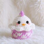 Lilac Chick in Egg Amigurumi Crochet Pattern - Sweet DIY Stuffed Animal Toy - Instant Download PDF