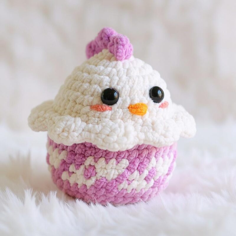 Lilac Chick in Egg Amigurumi Crochet Pattern - Sweet DIY Stuffed Animal Toy - Instant Download PDF - Image 2