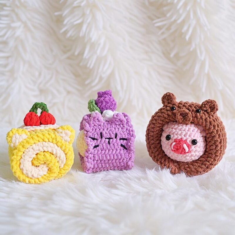 Sweet Roll Critters Amigurumi Crochet Pattern Bundle - Adorable DIY Stuffed Animal Toys - Instant Download PDF