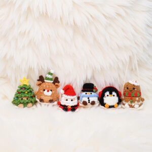 Swinging Holiday Squad Amigurumi Crochet Pattern - Adorable DIY Stuffed Animal Toys - Instant Download PDF
