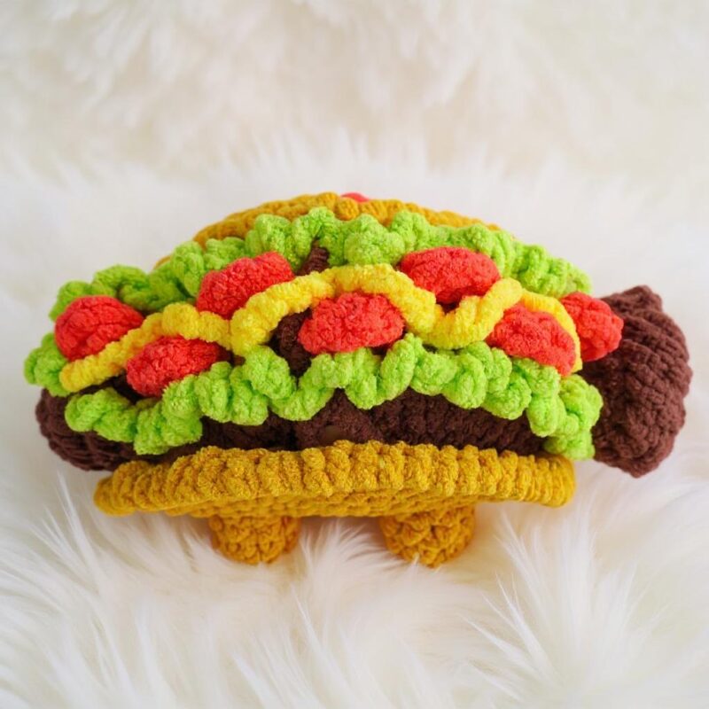 Taco Stegosaurus Amigurumi Crochet Pattern - Whimsical DIY Stuffed Dinosaur Toy - Instant Download PDF - Image 6