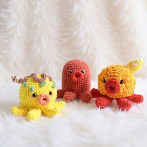 Tako the Octopus Amigurumi Crochet Pattern Bundle - Adorable DIY Stuffed Animal Toys - Instant Download PDF