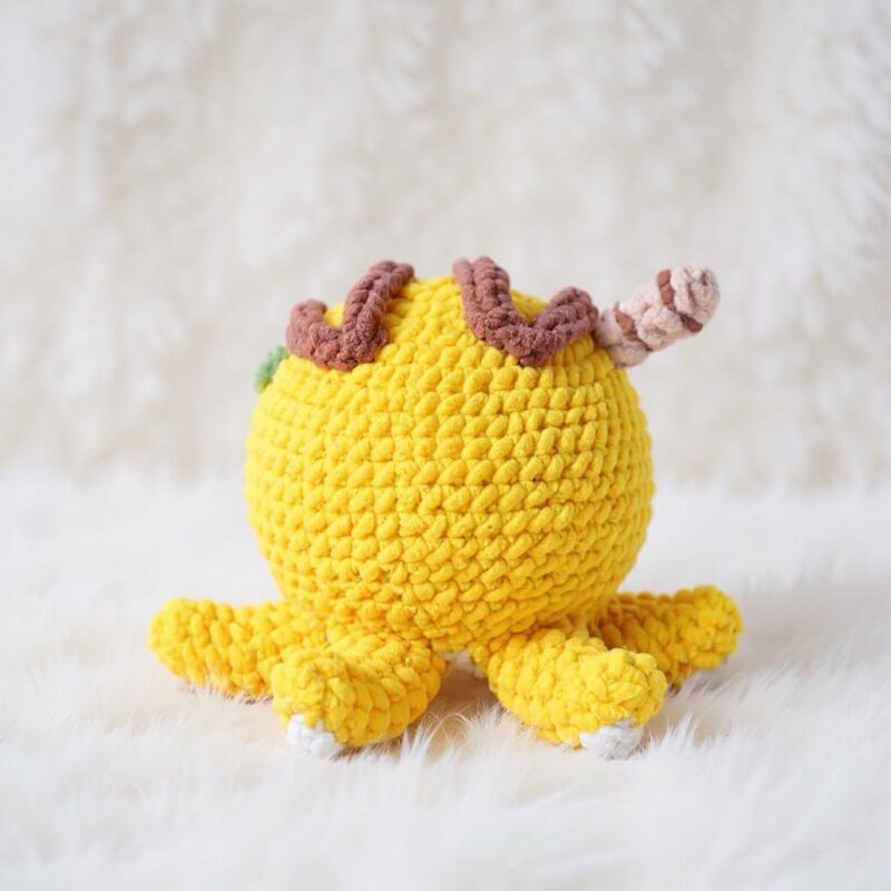 Takoyaki Amigurumi Crochet Pattern - Kawaii DIY Stuffed Food Toy - Instant Download PDF - Image 6