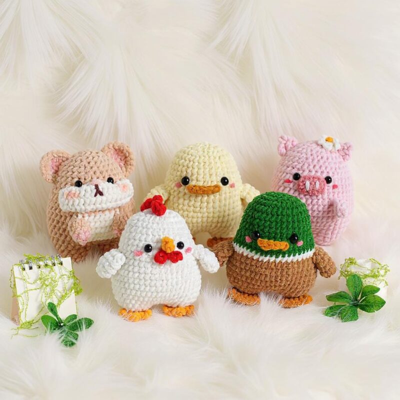Farm Animals Amigurumi Crochet Pattern Bundle - Adorable DIY Stuffed Toys - Instant Download PDF