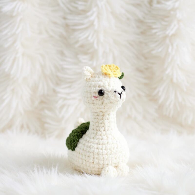 Tranquil Bloom Llama Amigurumi Crochet Pattern - Low-Sew - DIY Stuffed Animal Toy - Instant Download PDF