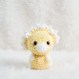 Triceratops Amigurumi Crochet Pattern - Adorable DIY Stuffed Dinosaur Toy - Instant Download PDF