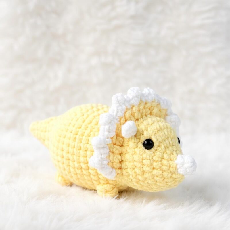 Triceratops Amigurumi Crochet Pattern - No-Sew - DIY Stuffed Dinosaur Toy - Instant Download PDF - Image 2