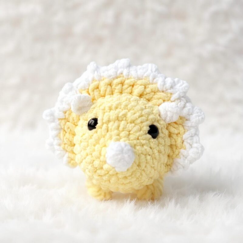 Triceratops Amigurumi Crochet Pattern - No-Sew - DIY Stuffed Dinosaur Toy - Instant Download PDF - Image 5