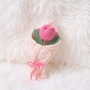 Tulip Bouquet Crochet Pattern - Beautiful DIY Floral Arrangement - Instant Download PDF