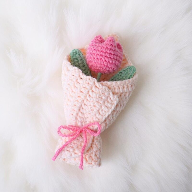 Tulip Bouquet Crochet Pattern - Beautiful DIY Floral Arrangement - Instant Download PDF - Image 2
