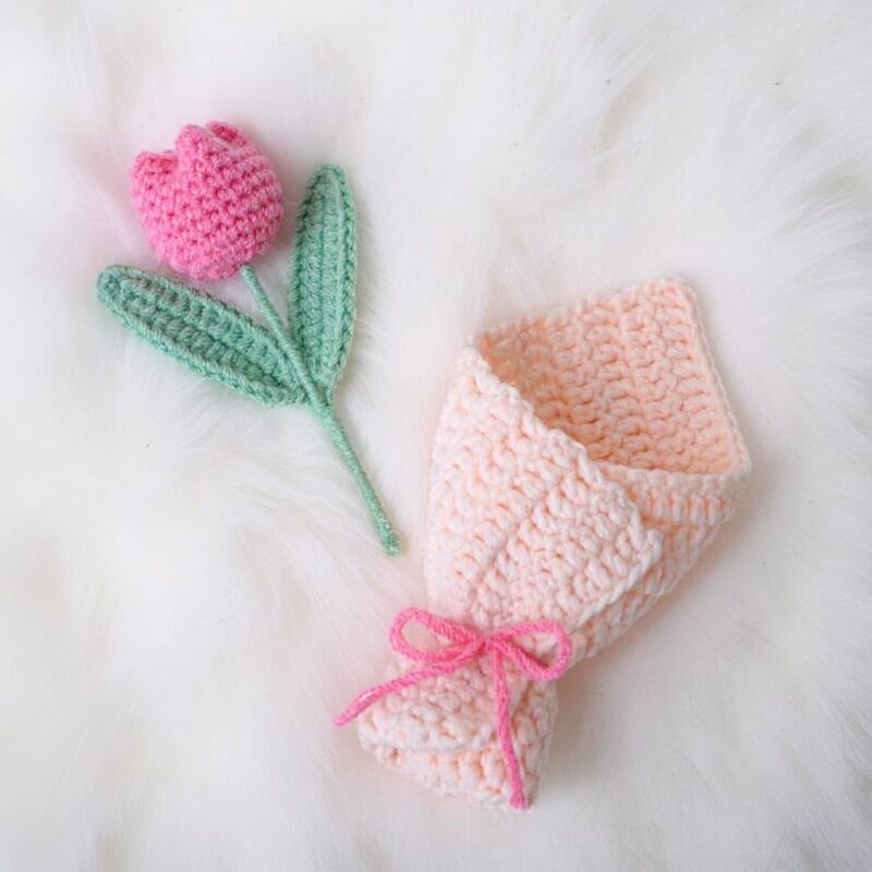 Tulip Bouquet Crochet Pattern - Beautiful DIY Floral Arrangement - Instant Download PDF - Image 5
