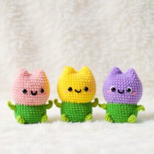 Tulip Plant Amigurumi Crochet Pattern - Adorable DIY Potted Plant - Instant Download PDF