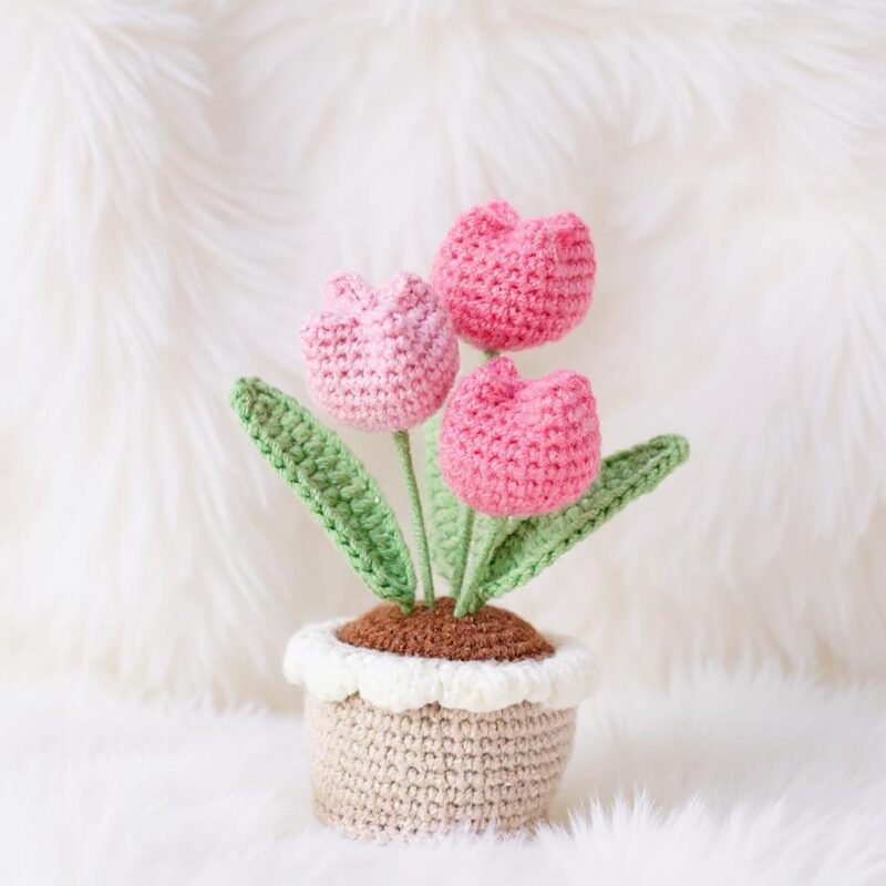 Potted Tulip Amigurumi Crochet Pattern - Adorable DIY Potted Plant - Instant Download PDF - Image 2