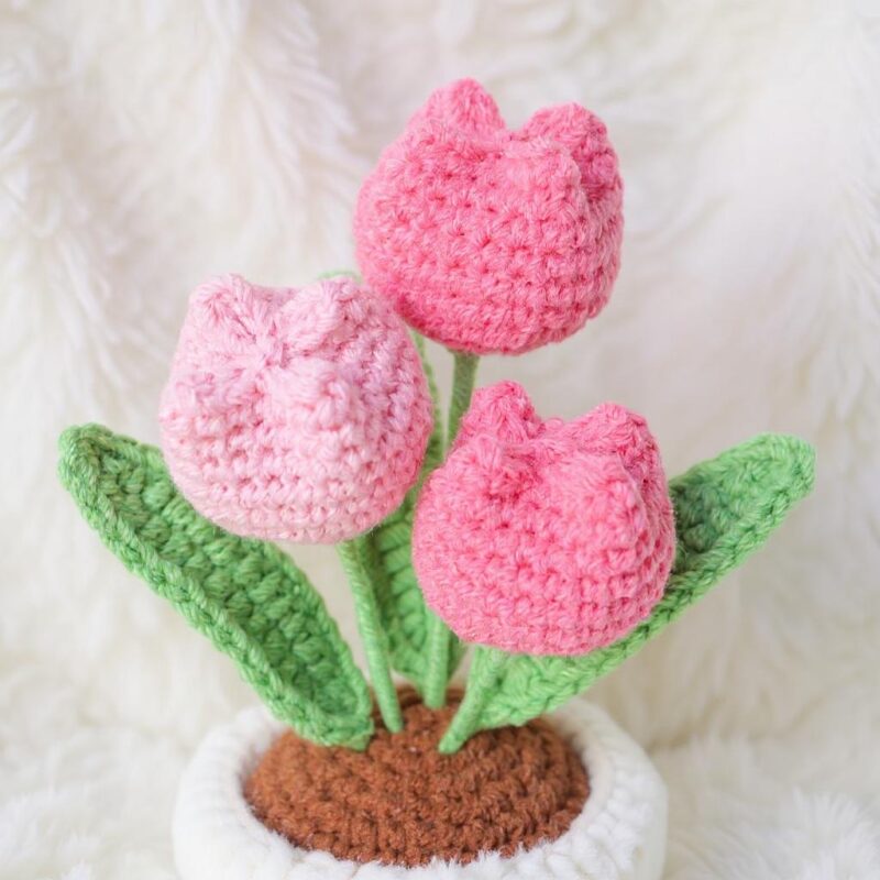 Potted Tulip Amigurumi Crochet Pattern - Adorable DIY Potted Plant - Instant Download PDF - Image 4