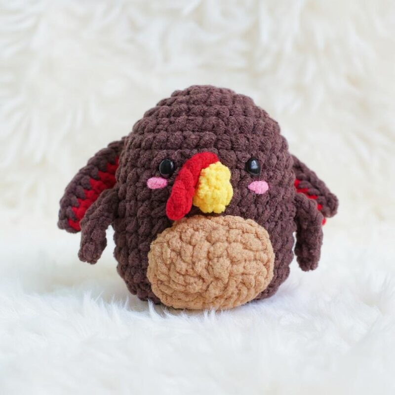 Marshmallow Turkey Amigurumi Crochet Pattern - Adorable DIY Stuffed Animal Toy - Instant Download PDF - Image 2