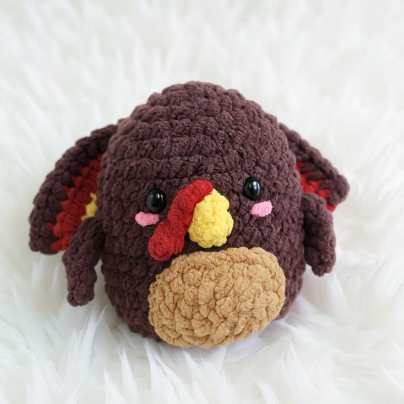 Marshmallow Turkey Amigurumi Crochet Pattern - Adorable DIY Stuffed Animal Toy - Instant Download PDF - Image 3
