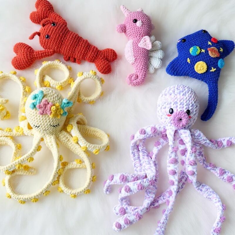 Under the Sea Amigurumi Crochet Pattern Bundle - Adorable DIY Stuffed Animal Toys - Instant Download PDF