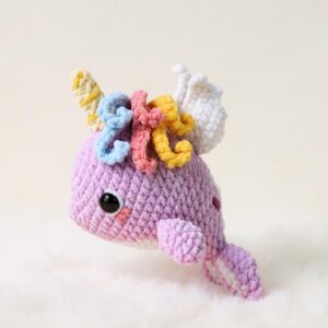 Unicorn Dolphin Amigurumi Crochet Pattern - Magical DIY Stuffed Animal Toy - Instant Download PDF