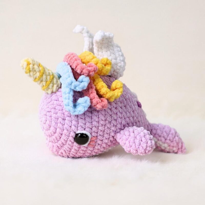 Unicorn Dolphin Amigurumi Crochet Pattern - Magical DIY Stuffed Animal Toy - Instant Download PDF - Image 3