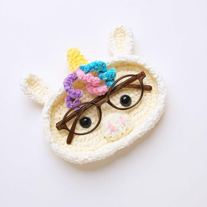 Unicorn Eyeglasses Holder Amigurumi Crochet Pattern - Whimsical - DIY Desk Accessory - Instant Download PDF - Image 2