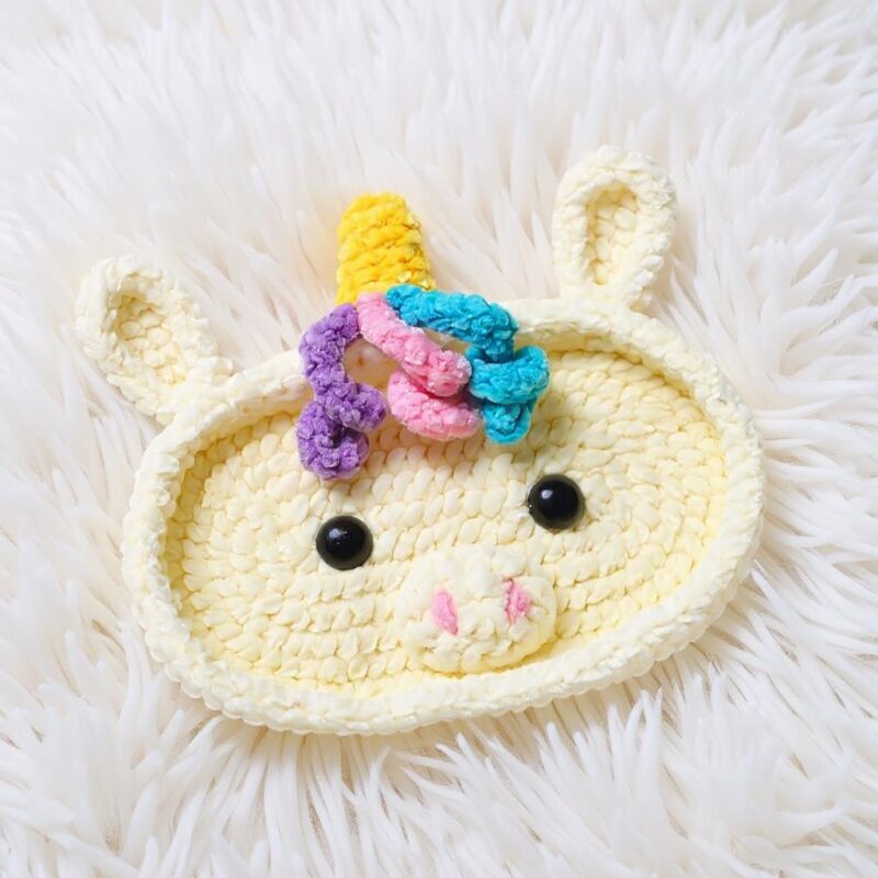 Unicorn Eyeglasses Holder Amigurumi Crochet Pattern - Whimsical - DIY Desk Accessory - Instant Download PDF - Image 3