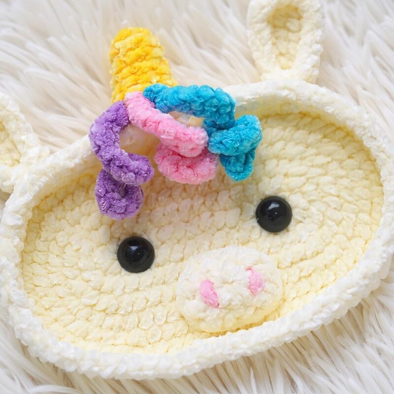 Unicorn Eyeglasses Holder Amigurumi Crochet Pattern - Whimsical - DIY Desk Accessory - Instant Download PDF - Image 4